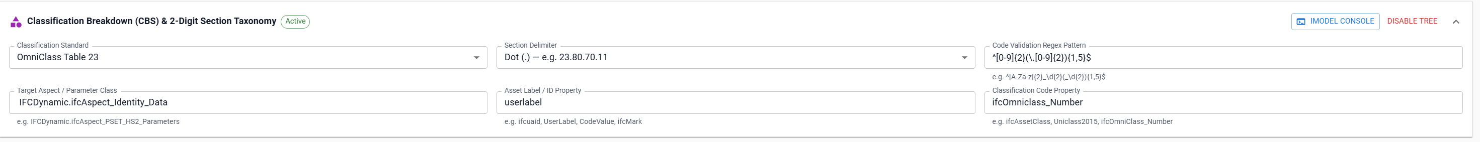CBS Taxonomy Configuration
