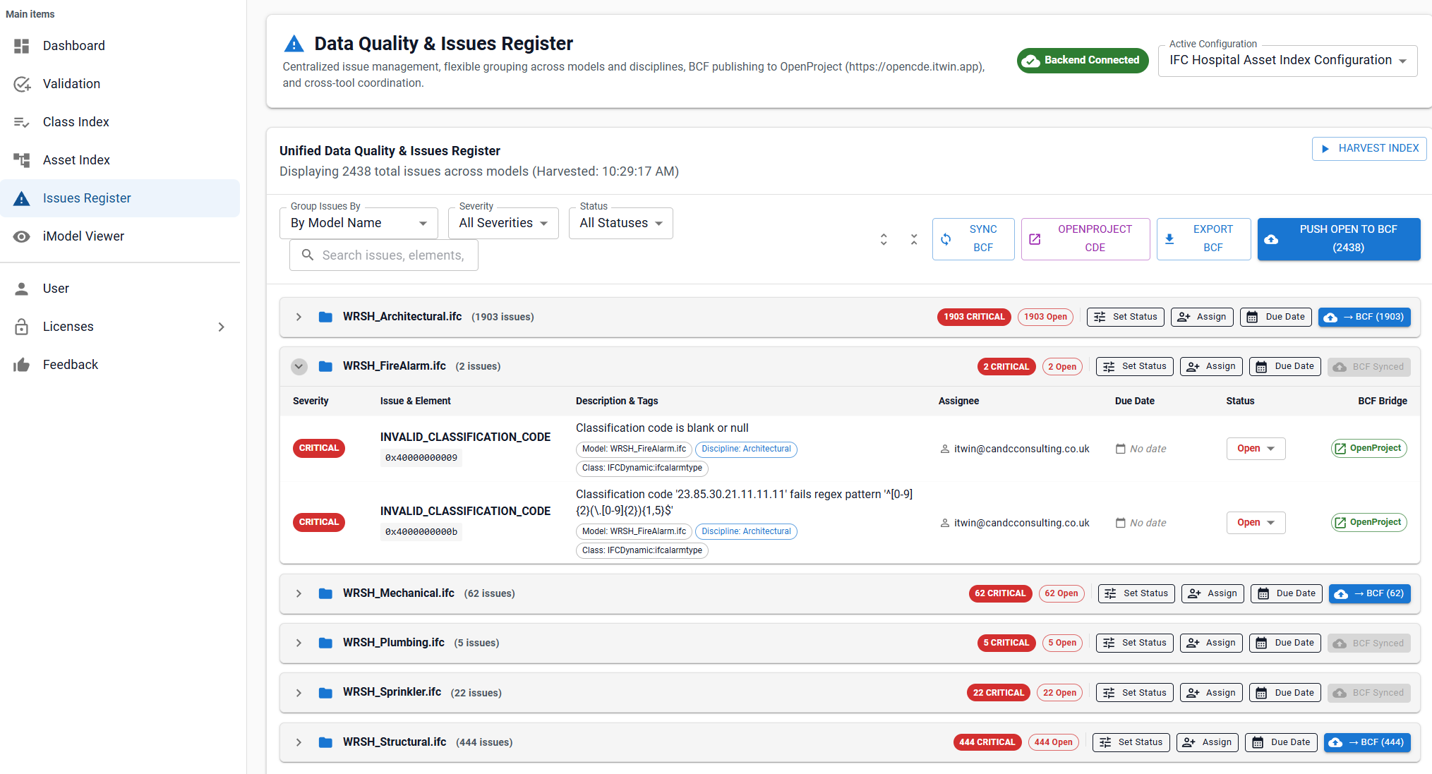 Issues Register