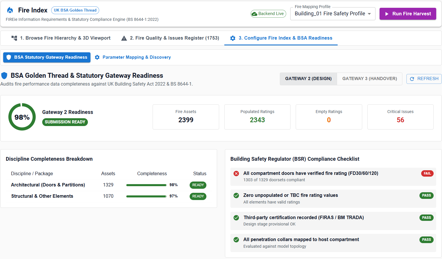 Configure Fire Index Profile Builder